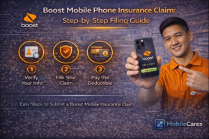 Step-by-step guide on how to file a Boost Mobile phone insurance claim for screen repair or theft.