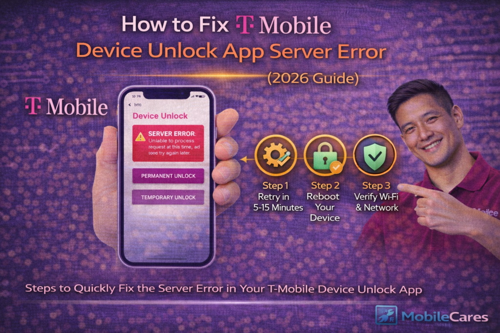 How to Fix T-Mobile Device Unlock App Server Error (2026 Guide)